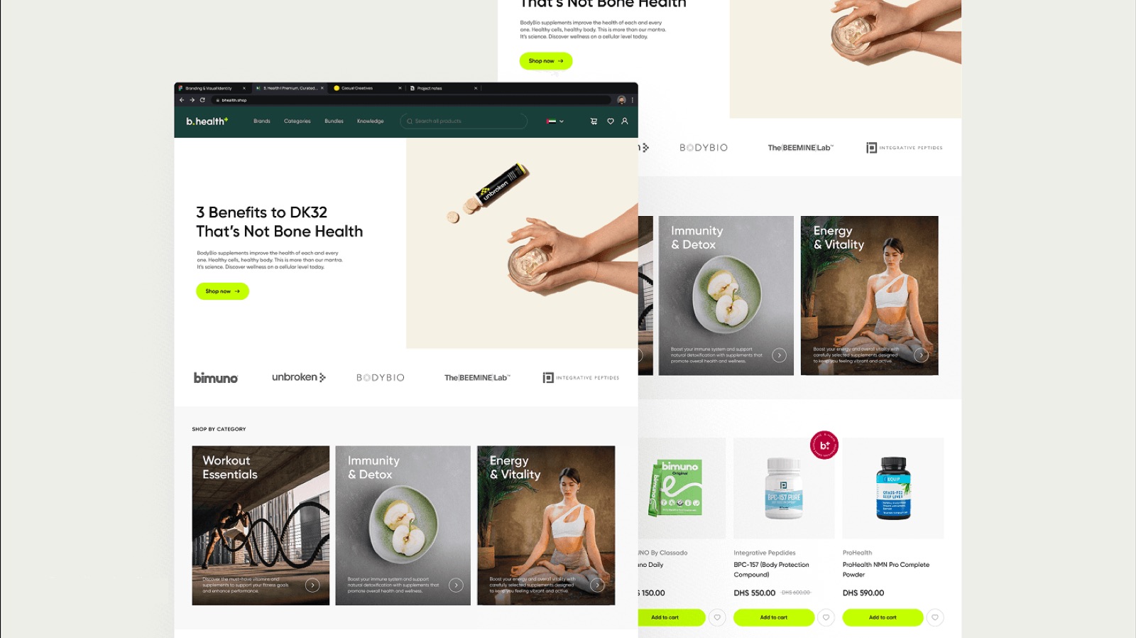 b.health+ website